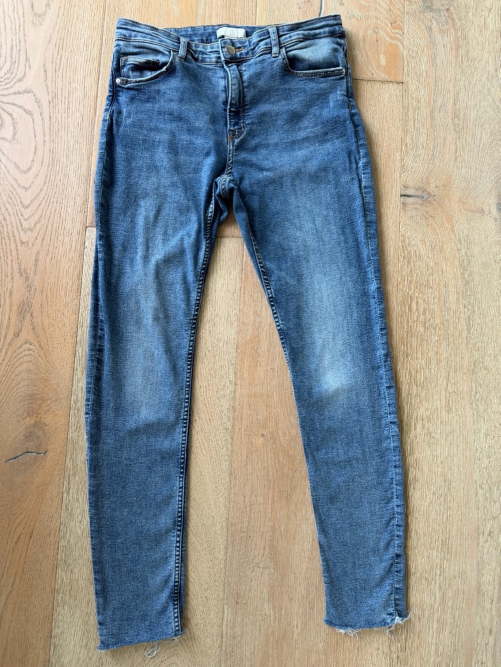 H&M Blue Skinny Jeans - Faded Mid Wash